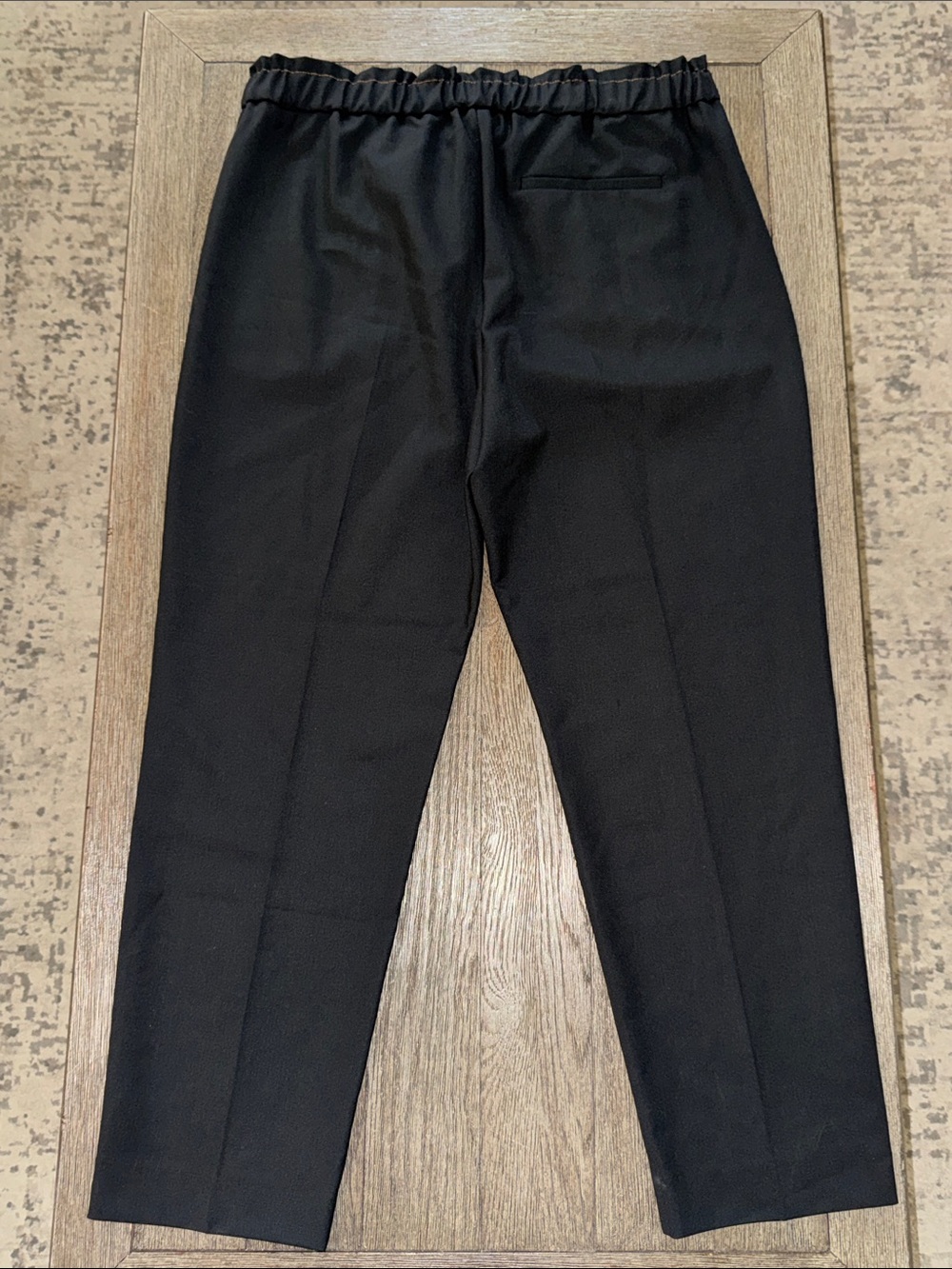 REISS Perry Pull On Tapered Trousers Black - Picture 5 of 11